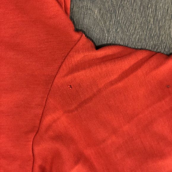 Nike Mens Basic T-Shirt Red Heathered Short Sleeve Small Swoosh Crew Neck M - Picture 6 of 9